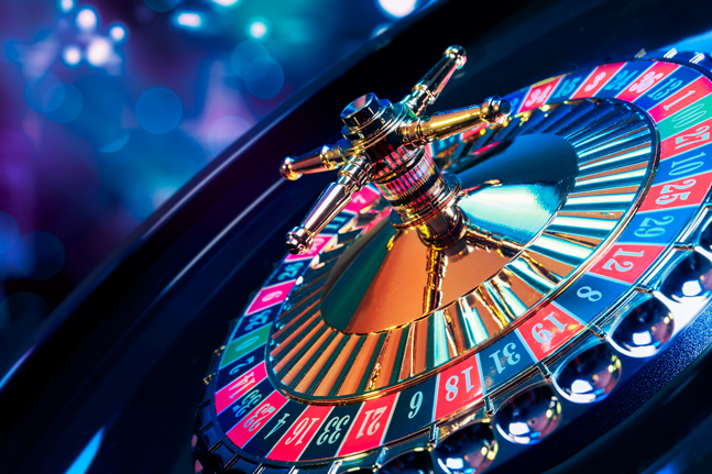 Close up of a roulette wheel