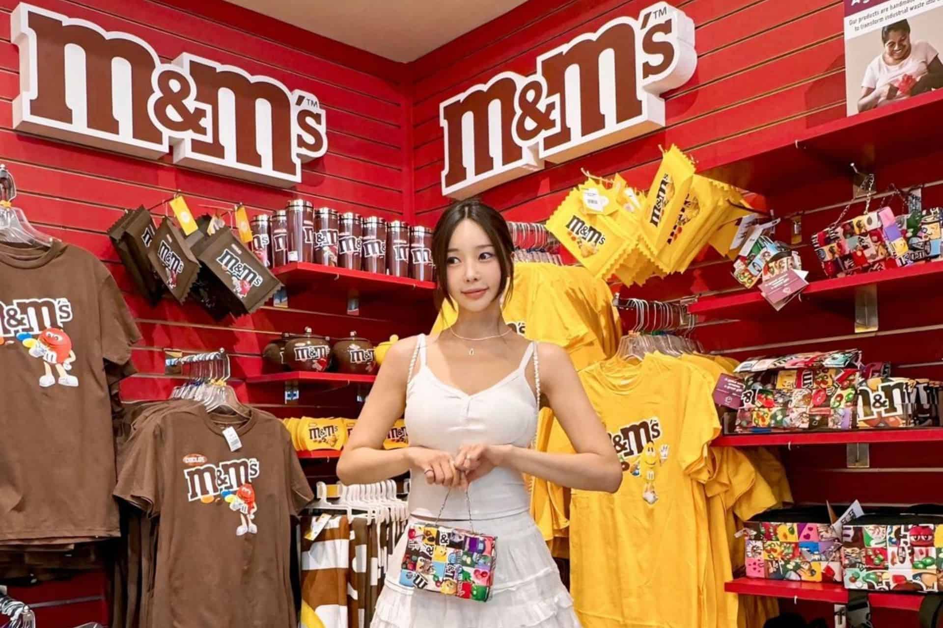 Model Lee Gyuri in M&Ms Las Vegas store