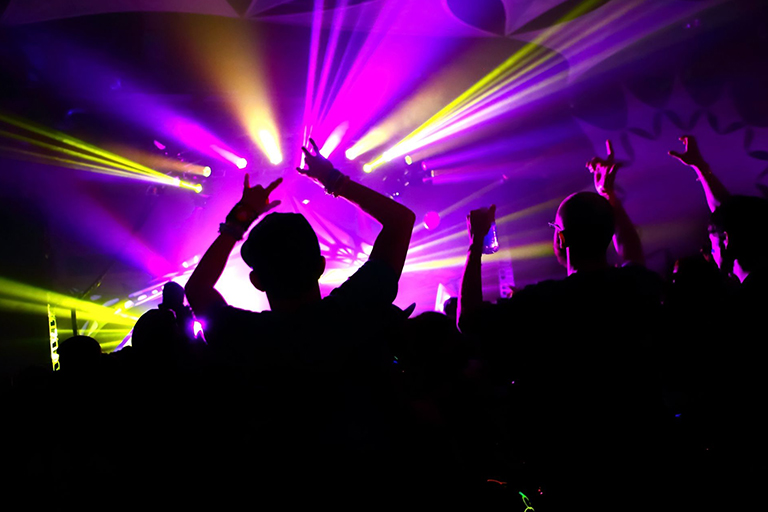 People dancing at a night club 