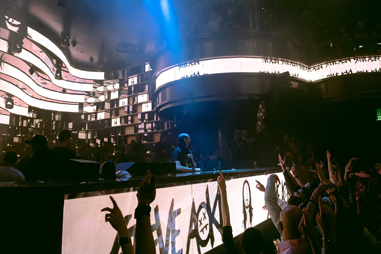 Steve Aoki DJing at Hakkasan Nightclub in Vegas