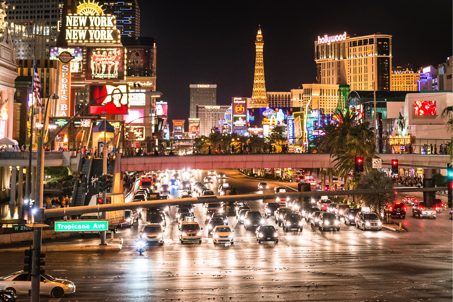 Las Vegas lit up at night 