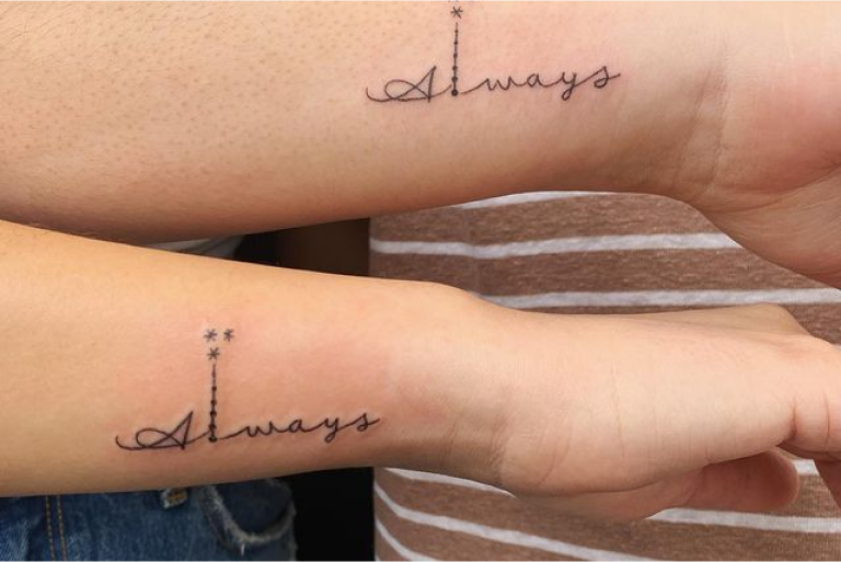 Friendship tattoos by Black Spade Tattoo and Permanent Makeup