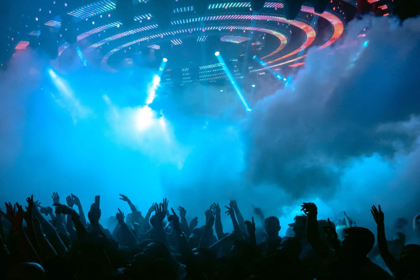 The crowd at a club at Exodus Festival 