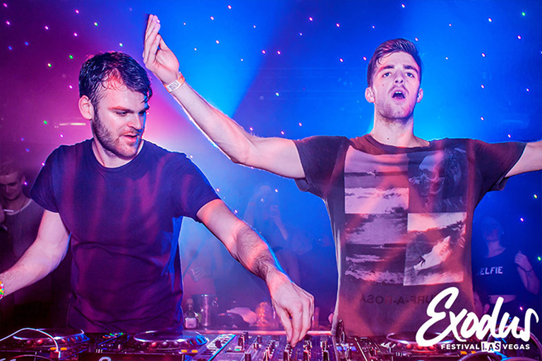 The Chainsmokers performing a set at Exodus Festival 
