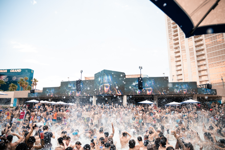 A pool party with live EDM music at Las Vegas’ Exodus Festival