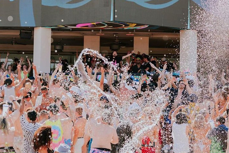 People enjoying a Las Vegas pool party